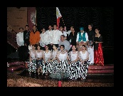 The cast of the Philippino folklore show gather for a picture after the performance.